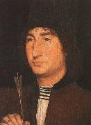 Hans Memling Portrait of a Man with an Arrow painting